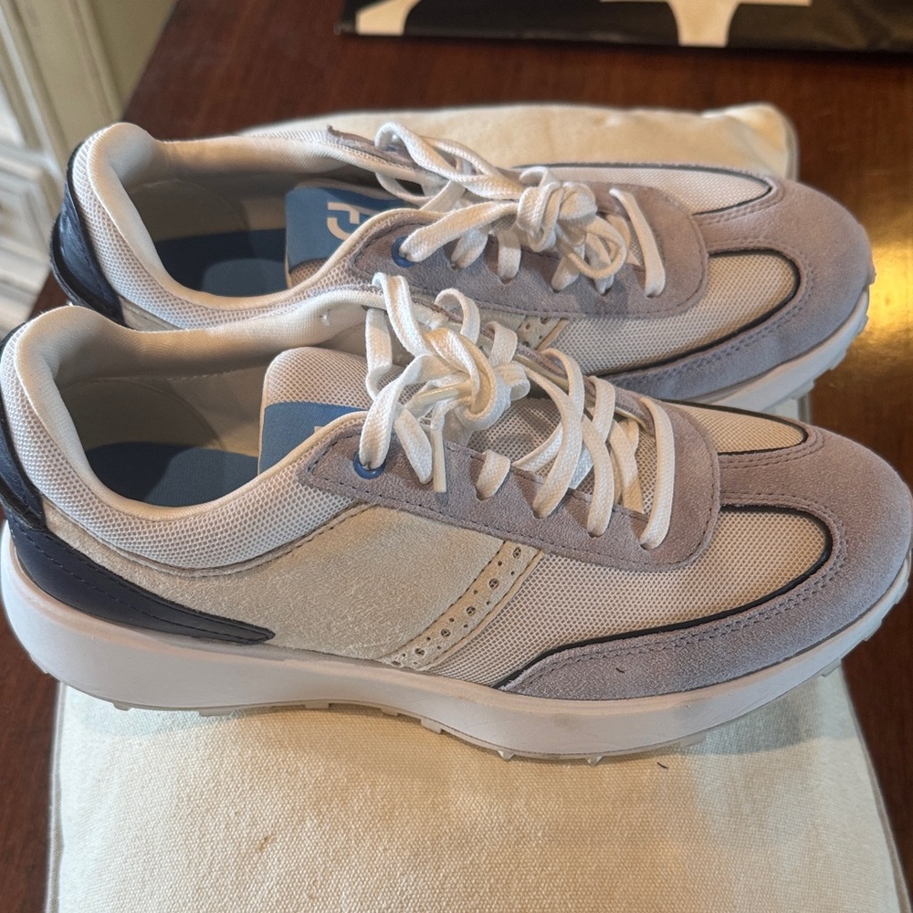 COLE HAAN White, tan, navy and Gray Sneakers size 6.5 or 6 1/2 women *NWOT